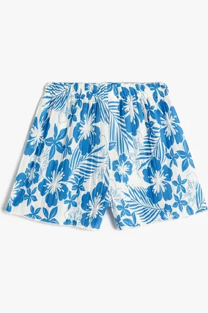 Koton Girls Floral Printed Mid-Rise Shorts