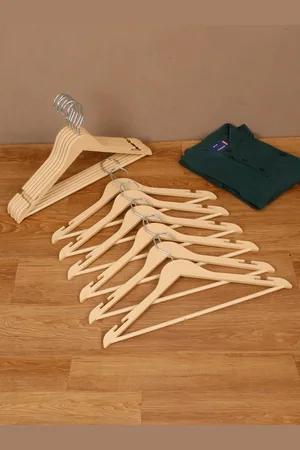 DREAM WEAVERZ Pack of 12 Camel Brown Heavy Duty Plastic Durable Adult Clothes Hangers
