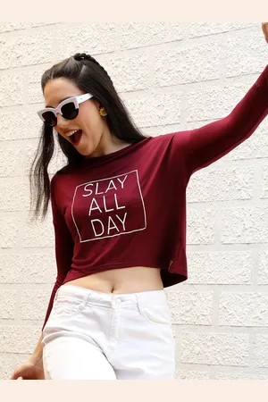 Campus Print Boxy Crop Top