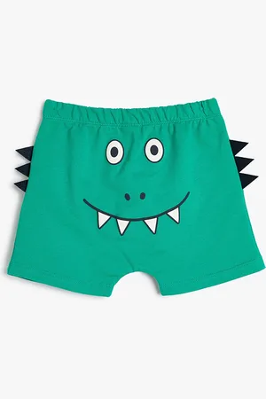 Koton Boys Mid-Rise Graphic Printed Cotton Shorts