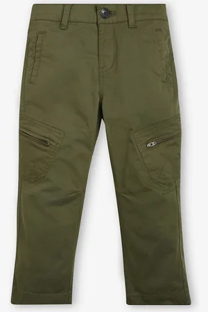 Ed-a-Mamma Boys Cotton Relaxed Cargos Trousers