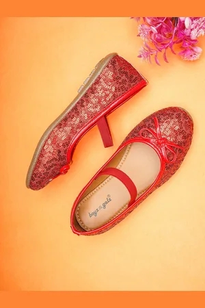 BOYZ N GALZ Girls Embellished Bow Detailed Ballerinas