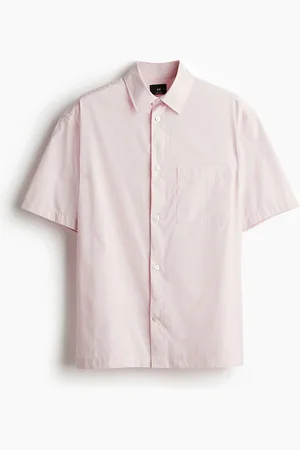 H&M Men Cotton Relaxed-Fit Short Sleeved Shirt