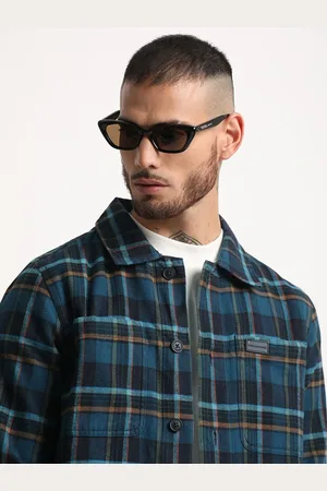 The Bear House Men Checkered Relaxed Fit Shacket