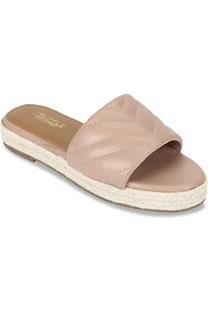 Truffle Collection Women Nude Open Toe Flats