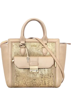 Eske Gold Animal Leather Handheld Bag