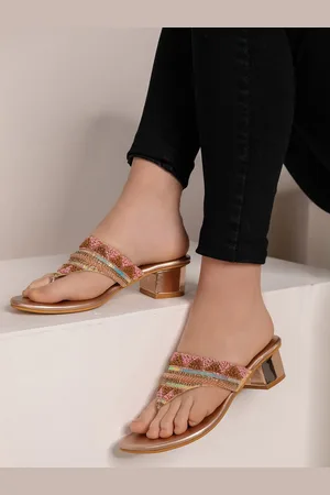 SHEZONE Women Embellished Block Sandals