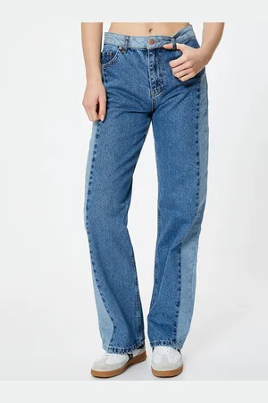 Koton Women Straight Fit Mid-Rise Clean Look Cotton Jeans