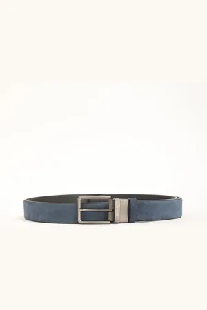 The Bear House Men Textured Leather Reversible Formal Belt
