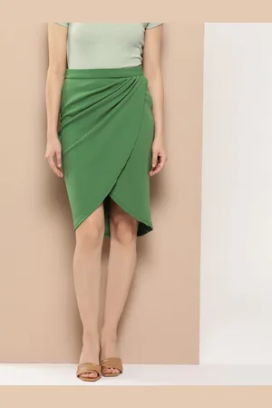 Chemistry Tulip Hem Above Knee Wrap Skirt