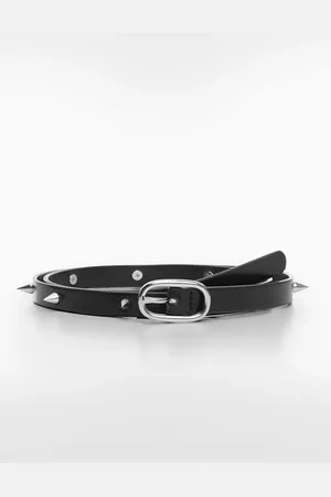 MANGO Women Embellished Spike Belt
