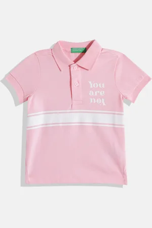Benetton Boys Striped Polo Collar T-shirt