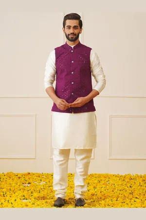 Jompers Regular Kurta with Pyjama With Embroidred Nehru Jacket