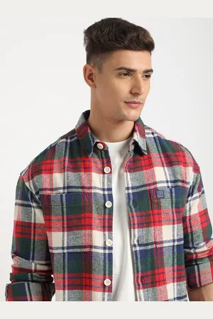 The Bear House Men Checkered Relaxed Fit Shacket