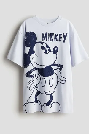 H&M Girls Pure Cotton Oversized Printed T-shirt