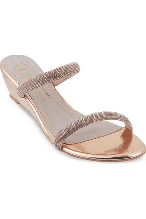 Catwalk Embellished Open Toe Wedge Heels