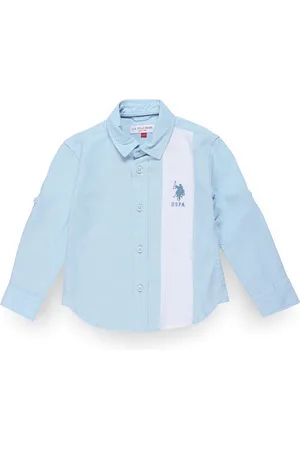 Ralph Lauren Boys Vertical Striped Classic Cotton Opaque Casual Shirt