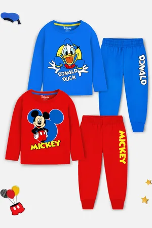 YK Boys Pack Of 2 Printed T-shirt With Pyjamas