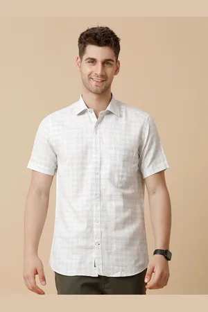 Linen Club Men Contemporary Grid Tattersall Checks Opaque Checked Casual Shirt