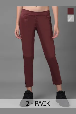 Dollar Missy Women Pack of 2 Smart Slim Fit Wrinkle Free Cotton Trousers