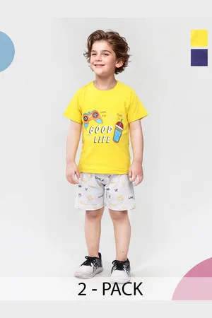 Toonyport Boys Pack Of 2 Printed T-shirt With Shorts