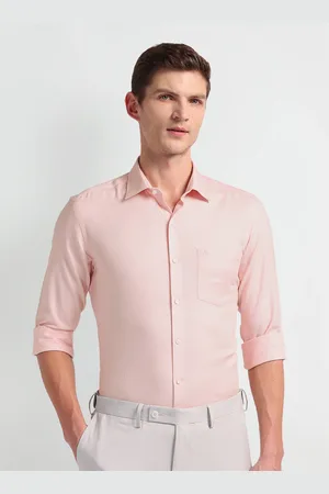 Arrow Manhattan Spread Collar Long Sleeves Slim Fit Self Design Textured Formal Shirt