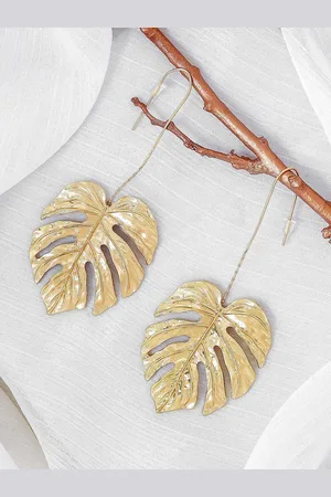 Joker & Witch Gold-Plated Contemporary Drop Earrings