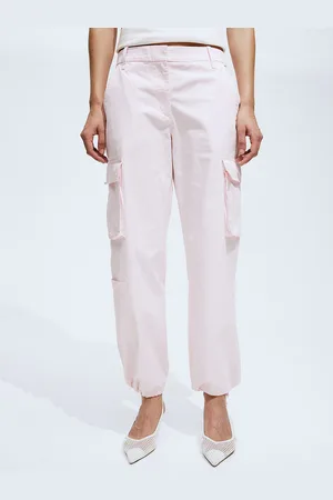 H&M Women Pure Cotton Twill Cargo Trousers
