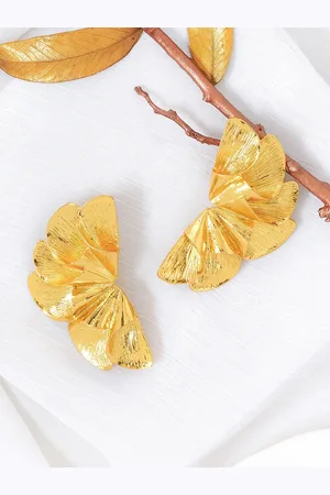 Joker & Witch Gold-Plated Contemporary Drop Earrings