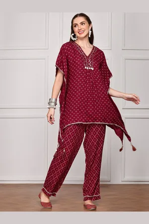 Ishin Bandhani Printed Kaftan Top With Trouser