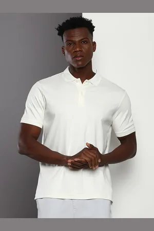 Calvin Klein Men Polo Collar Short Sleeves Pure Cotton Slim Fit T-shirt
