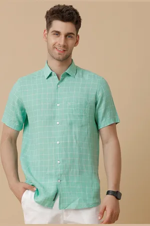 Linen Club Men Contemporary Opaque Checked Casual Shirt