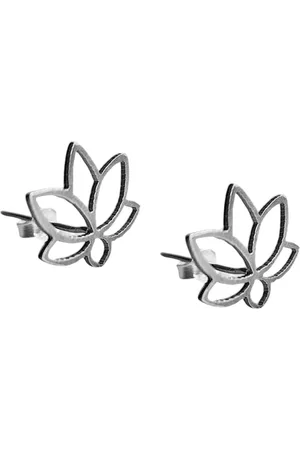 GoldNera Silver-Plated 925 Sterling Silver Floral Studs Earrings