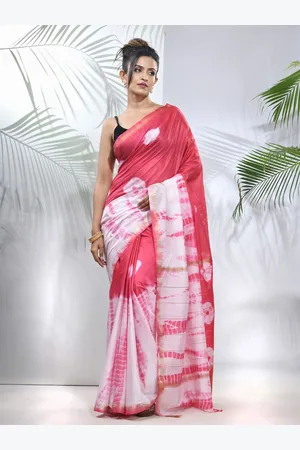 Charukriti Tie And Dye Printed Zari Saree