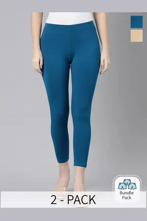 Twin Birds Pack Of 2 Women Solid Skinny Fit High Ankle Cropped Leggings