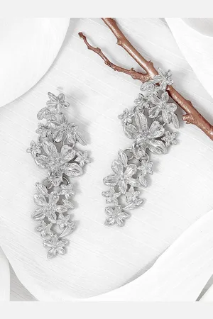 Joker & Witch Silver-Plated Contemporary Drop Earrings