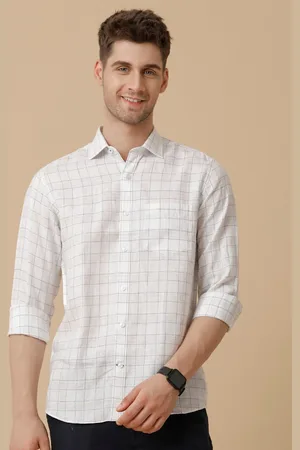Linen Club Men Contemporary Opaque Checked Casual Shirt