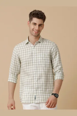 Linen Club Men Contemporary Opaque Checked Casual Shirt
