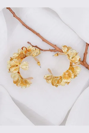 Joker & Witch Gold-Plated Half Hoop Earrings
