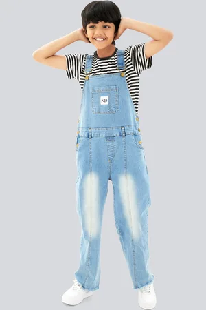 OLELÉ Boys Full Length Denim Cotton Dungaree
