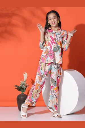 BAESD Girls Printed Top With Trousers