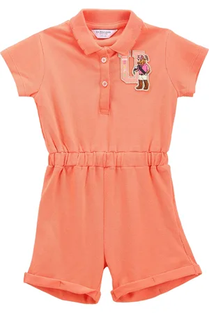 Ralph Lauren Girls Shirt Collar Pure Cotton Rompers