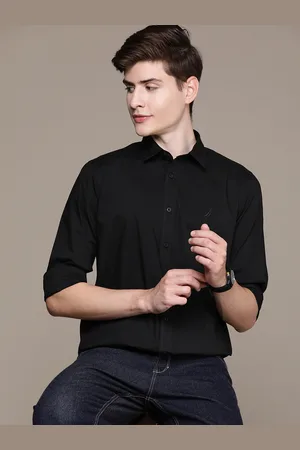 Nautica Men Slim Fit Opaque Semiformal Shirt
