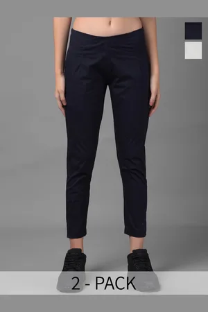 Dollar Missy Women Pack of 2 Smart Slim Fit Wrinkle Free Cotton Trousers