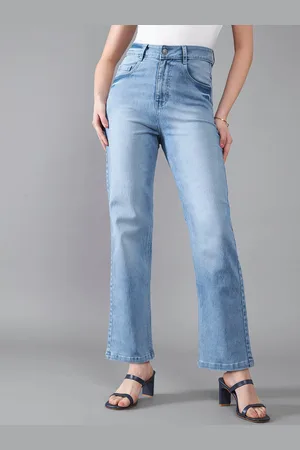 DOLCE CRUDO Women High-Rise Light Fade Stretchable Jeans