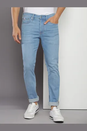 Calvin Klein Men Skinny Fit Light Fade Stretchable Whiskers Jeans