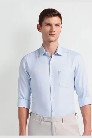 Arrow Manhattan Spread Collar Long Sleeves Slim Fit Opaque Formal Shirt