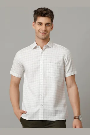 Linen Club Men Contemporary Grid Tattersall Checks Opaque Checked Casual Shirt
