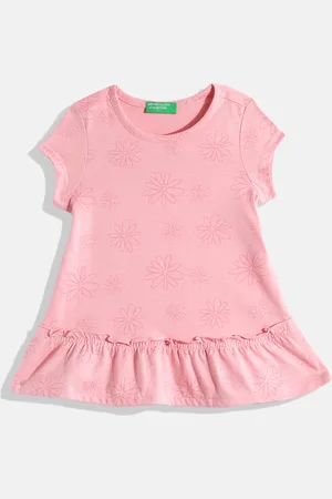 Benetton Girls Floral Printed A-Line Dress