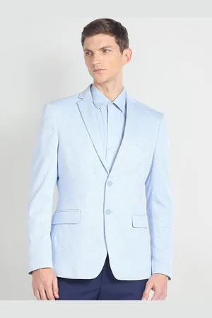 Arrow Slim-Fit Notched Lapel Collar Convertible Knit Single-Breasted Formal Blazer